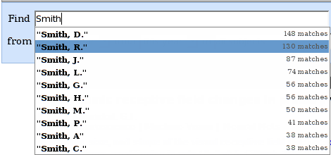 Ojax auto-completion