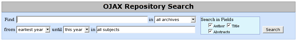 OJAX metasearch user interface